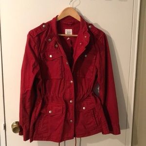 GAP red utility jacket